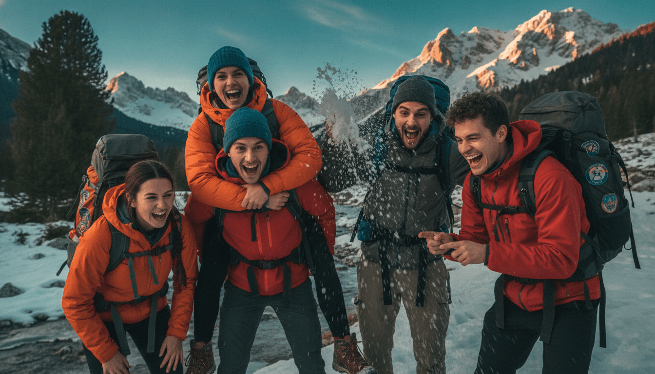 Self-Launched Winter Hiking in the Italian Dolomites