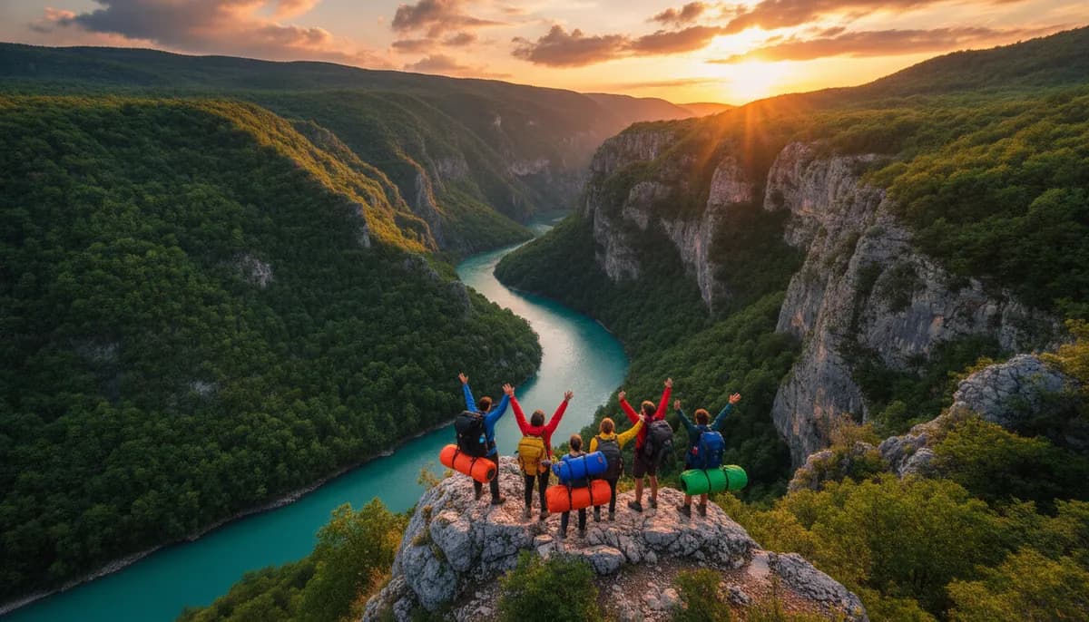 Self-Launched Packrafting the Tara River Canyon, Montenegro