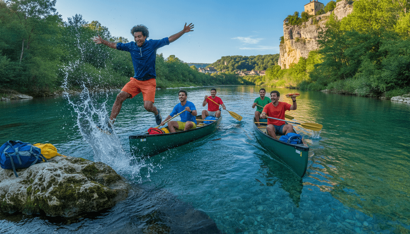 Self-Launched Canoeing on the Dordogne