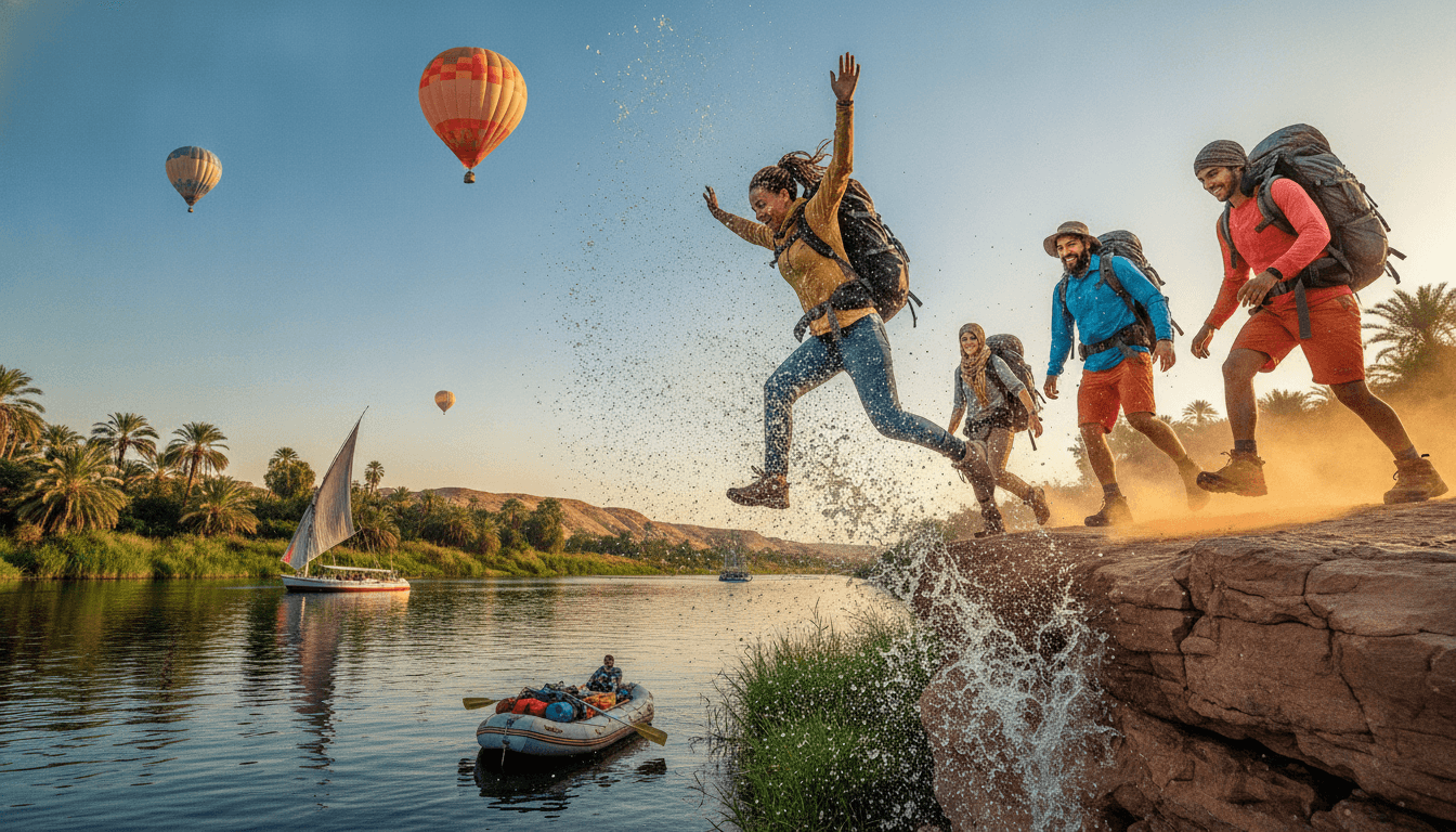 Self-Launched Nile Cruise: Aswan to Luxor with Hot Air Balloon